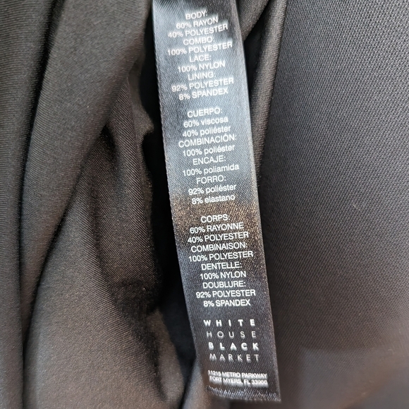 WHBM Black Bell Sleeve Lace Dress - Picture 16 of 16